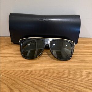 Saint Laurent Black and Gold Sunglasses